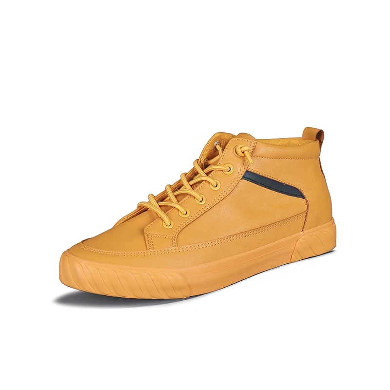 

Luxury Brand Split Leather Men Casual Lace Up Shoes High Top Fashion Mens Sneakers Soft Bottom Comfortable Designer Sneakers Men