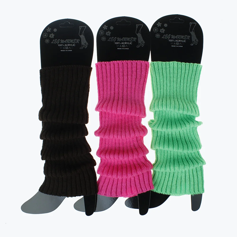 Winter Leg Warmers Women Knee High Knit Boot Cuffs Cotton Solid Color Knee Sock Leg Warmers Been Warmers Long Socks Foot Warmers