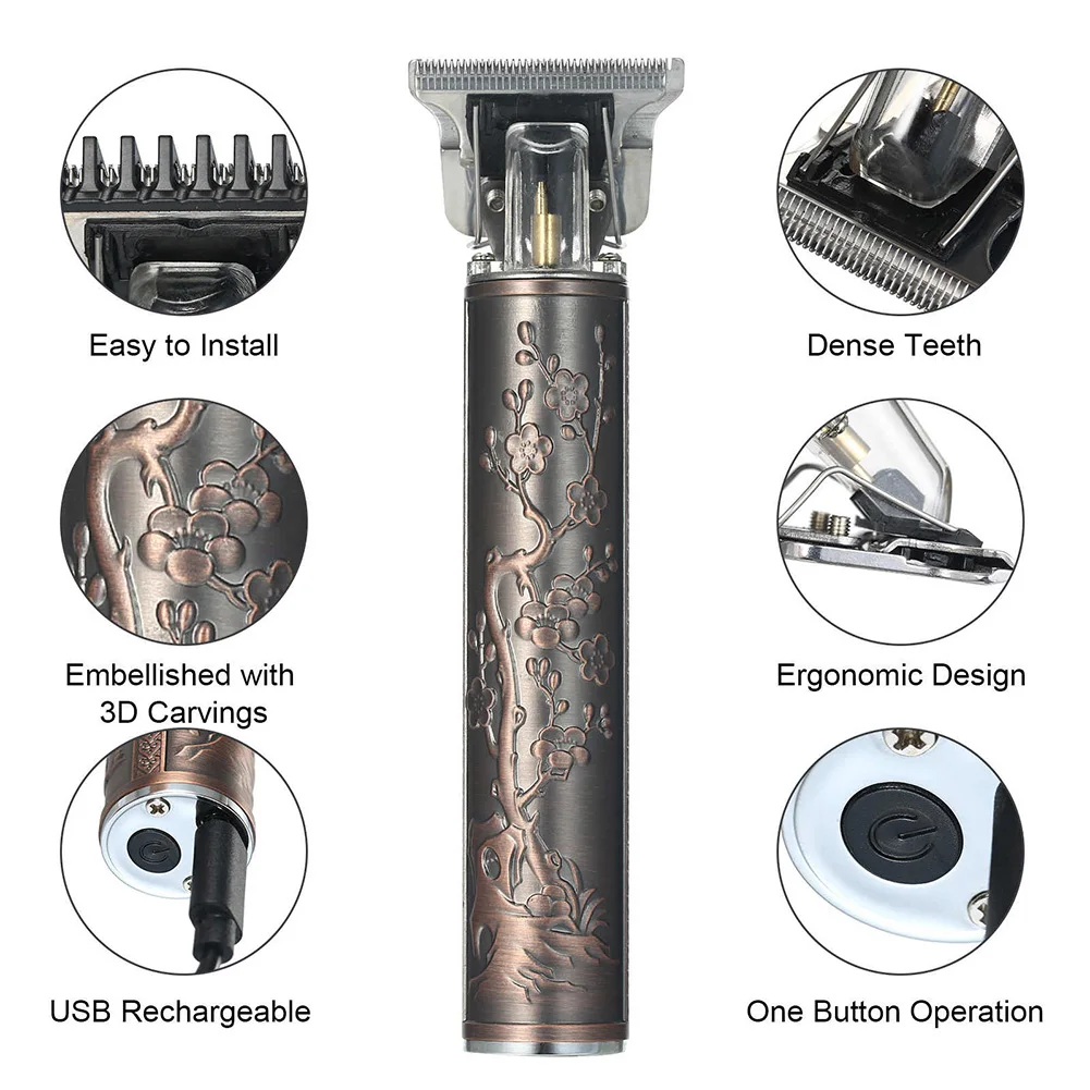 

Electric Hair Trimmer USB Rechargeable Cordless Hair Clipper for Men Beard Trimmer Cutting Machine Home Salon Use