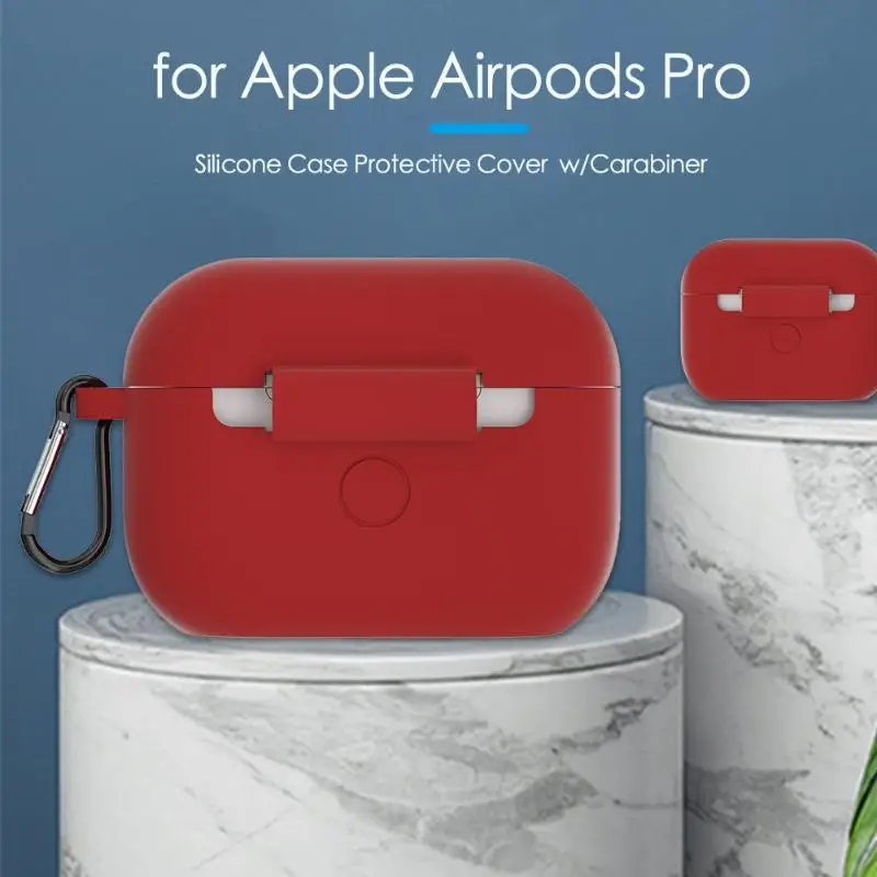Силиконовый чехол для наушников с карабином Apple Airpods Pro Прямая поставка|Сумки и