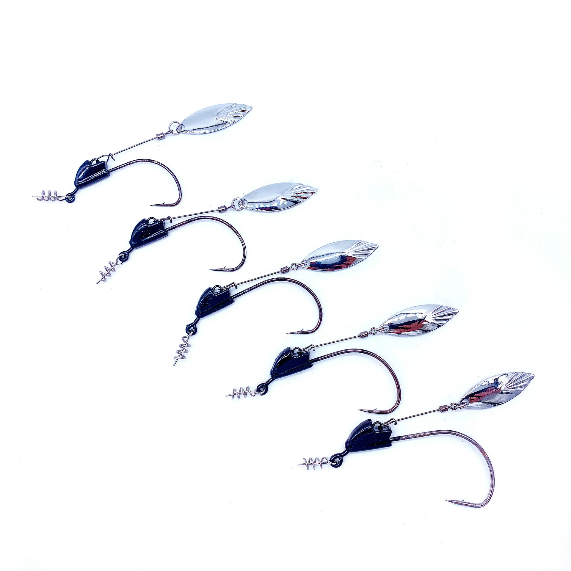 

Ardea Crank Hook with Spoon 3pcs Lead Jig Head Fishhook For Soft Worm Lure Fishing Tackle