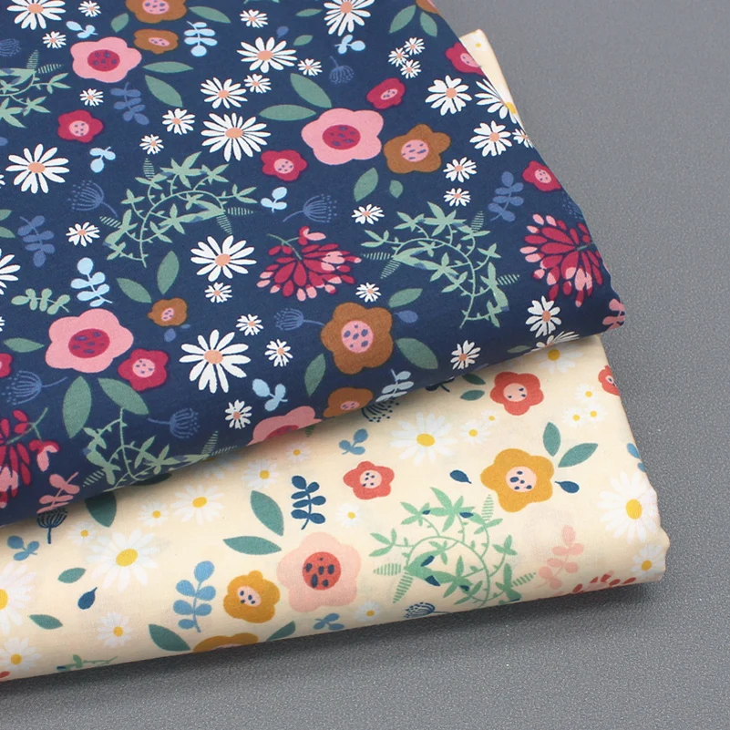 Liberty Floral Cotton Poplin Printed Muslin Fabric Quilting Accessories DIY Handmade Per Half Meter