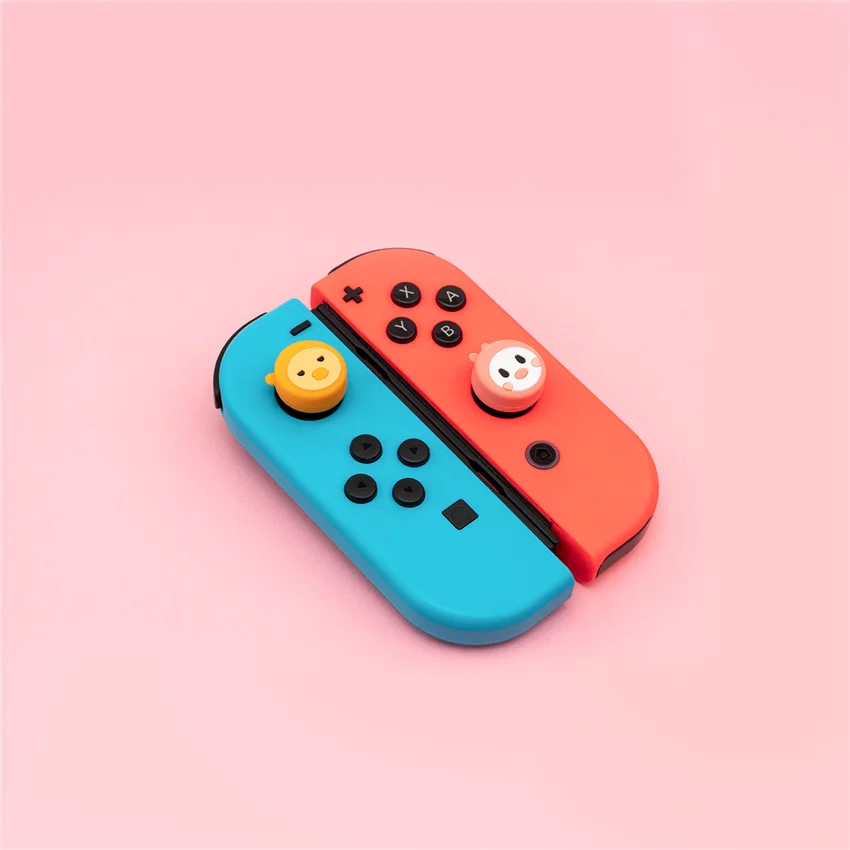 Колпачки для джойстика Nintendo Switch Joycon 4 шт. + 1 мультяшная Пылезащитная заглушка Joy