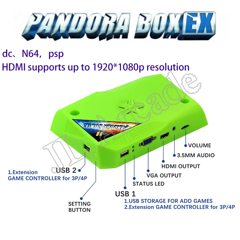 

Mother Board Pandora Box EX Arcade Version 3300 In 1 Support 4 Players Control Arcade Game Box Pandora Box Jamma Pcb FHD 1080P