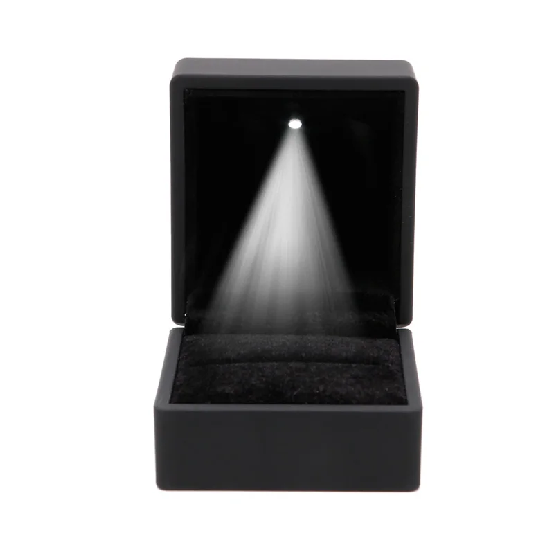 

LED Lighted Earring Ring Gift Box Wedding Engagement Ring Jewelry Display New HX6F