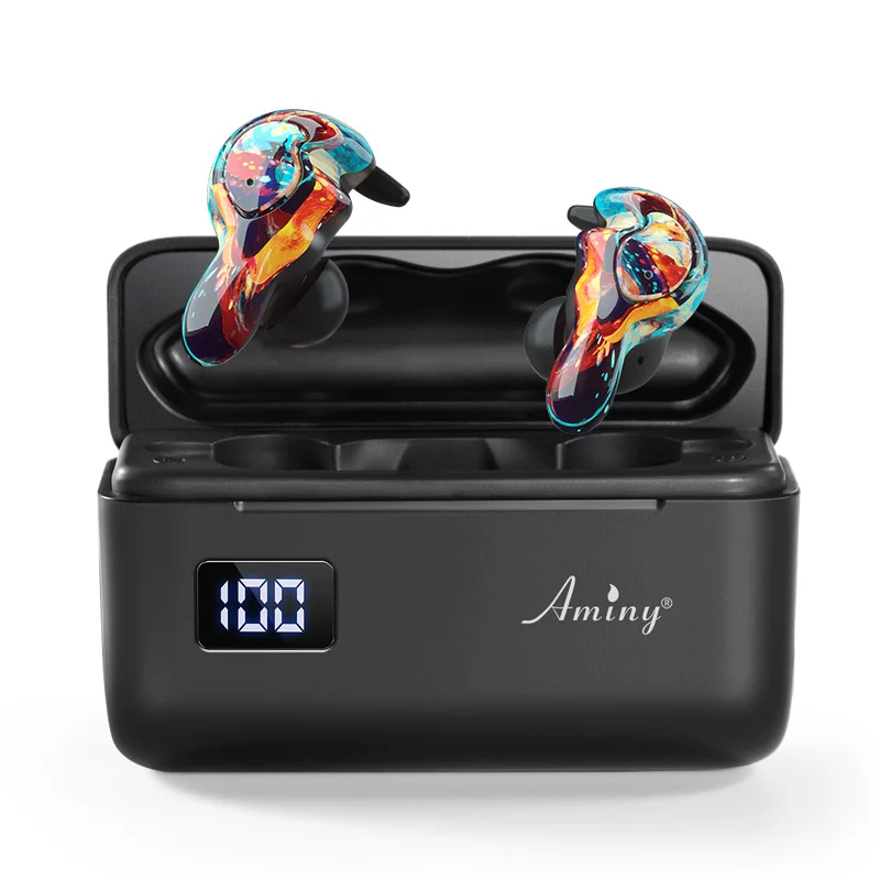 Aminy, новинка, уф стерилизация, Bluetooth 5,0, наушники, IPX6, водонепроницаемые, беспроводные наушники, Hi-Fi, стерео, беспроводные наушники для телефона - Цвет: Золотой