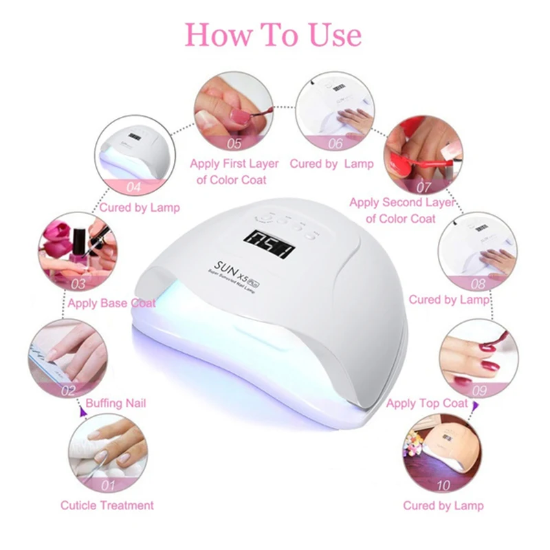 

SUN X5 Plus UV Nail Lamp LED Light Gel Curing Professional Machine Nail Dryer