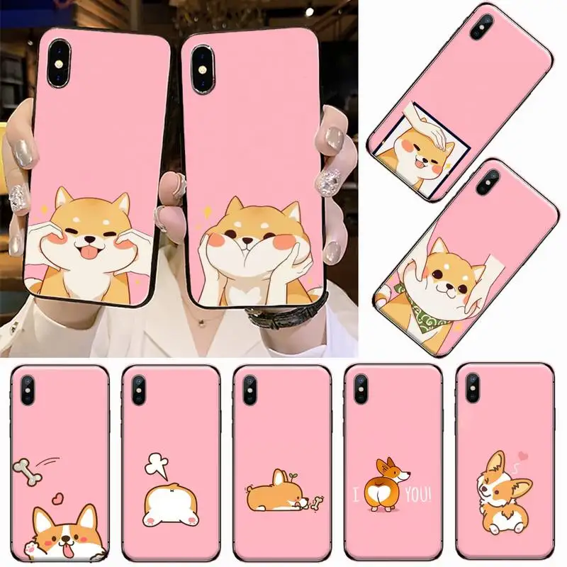 Мягкий чехол для телефона с изображением собаки корги из мультфильма kawaii iphone 5 5s 5c