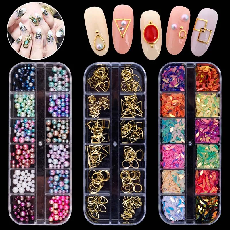 12 элементов дизайна ногтей Декор горный хрусталь Блестящий Кристалл драгоценные