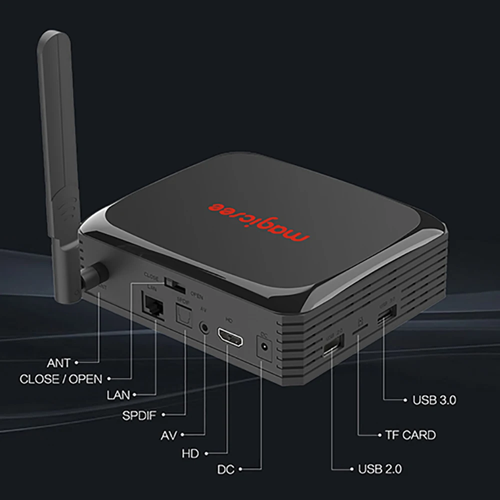 ТВ-приставка Magicsee N5 PLUS Amlogic S905X3 Android 9 0 4 Гб 64 100 м Dual Wifi 4K 8K Youtube медиаплеер