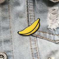 vintage womens brooch beautiful acrylic lapel pins for backpacks cute banana badges jeans bag accessories jewelry wholesale