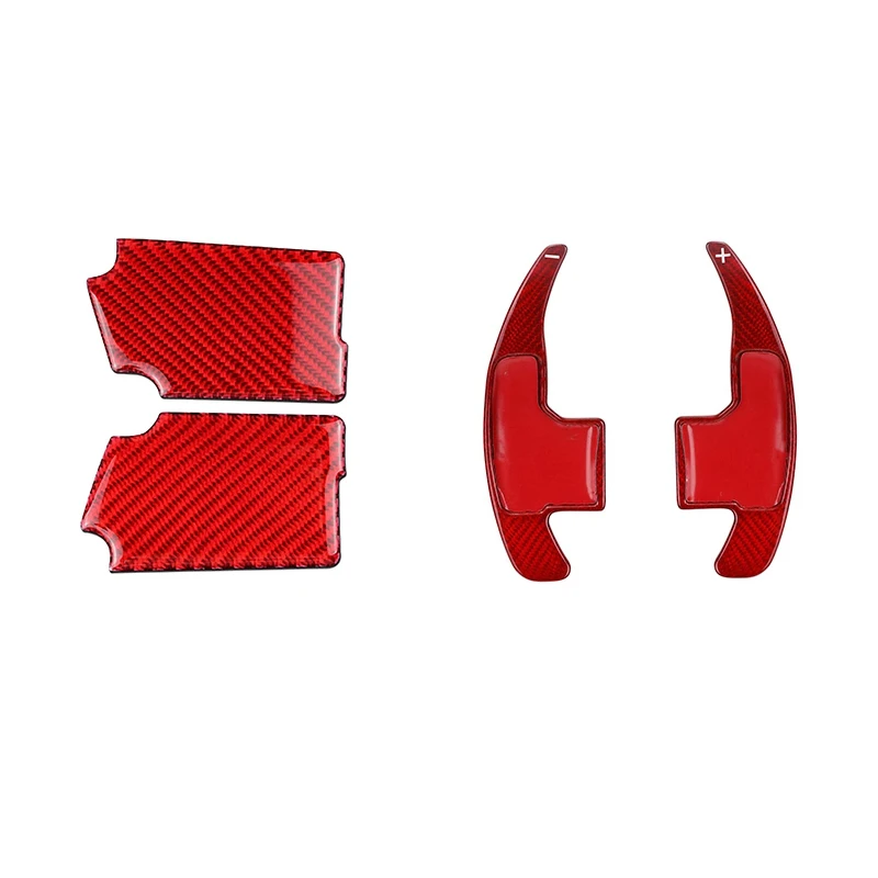 

Комплект из 2 предметов п дверные ручки чаши патч Панель Стикеры с весло переключения передач рулевого колеса для наращивания, для ford Mustang ...