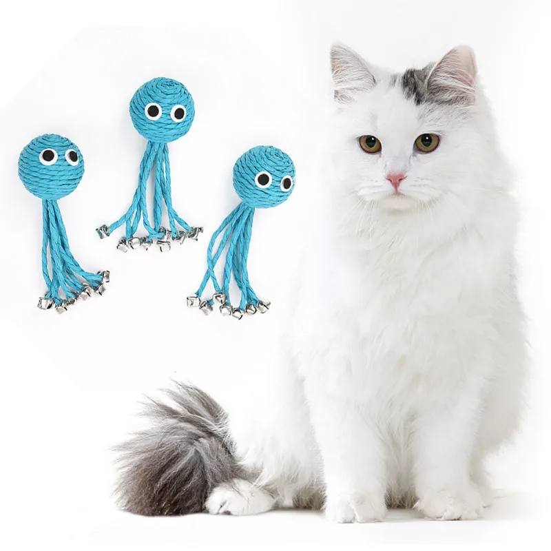 Детский осьминог тканый на бумажной веревке устойчивый к царапинам игрушка для