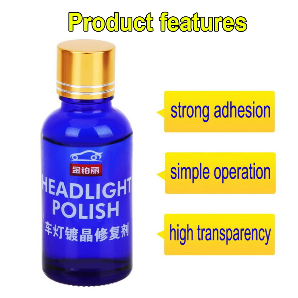 

30ml Car Headlight Repair Agent auto H5 Sponge applicator Oxidation Polishing Liquid Kit Cleaning Scratch Remover Repair