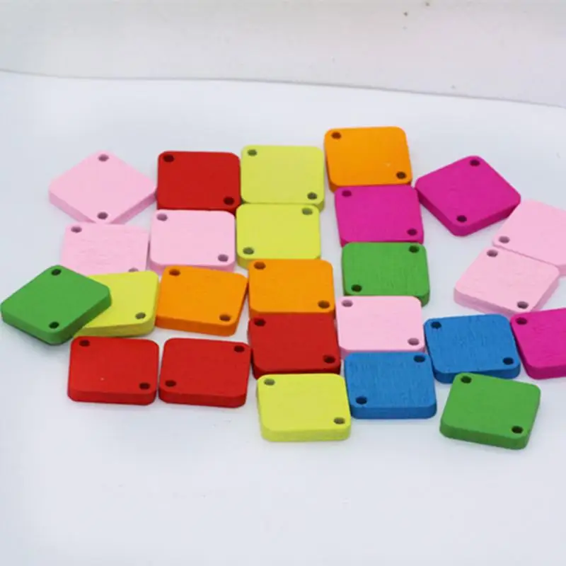 3PCS cs-076 wooden color square buttons garment accessories DIY craft | Дом и сад