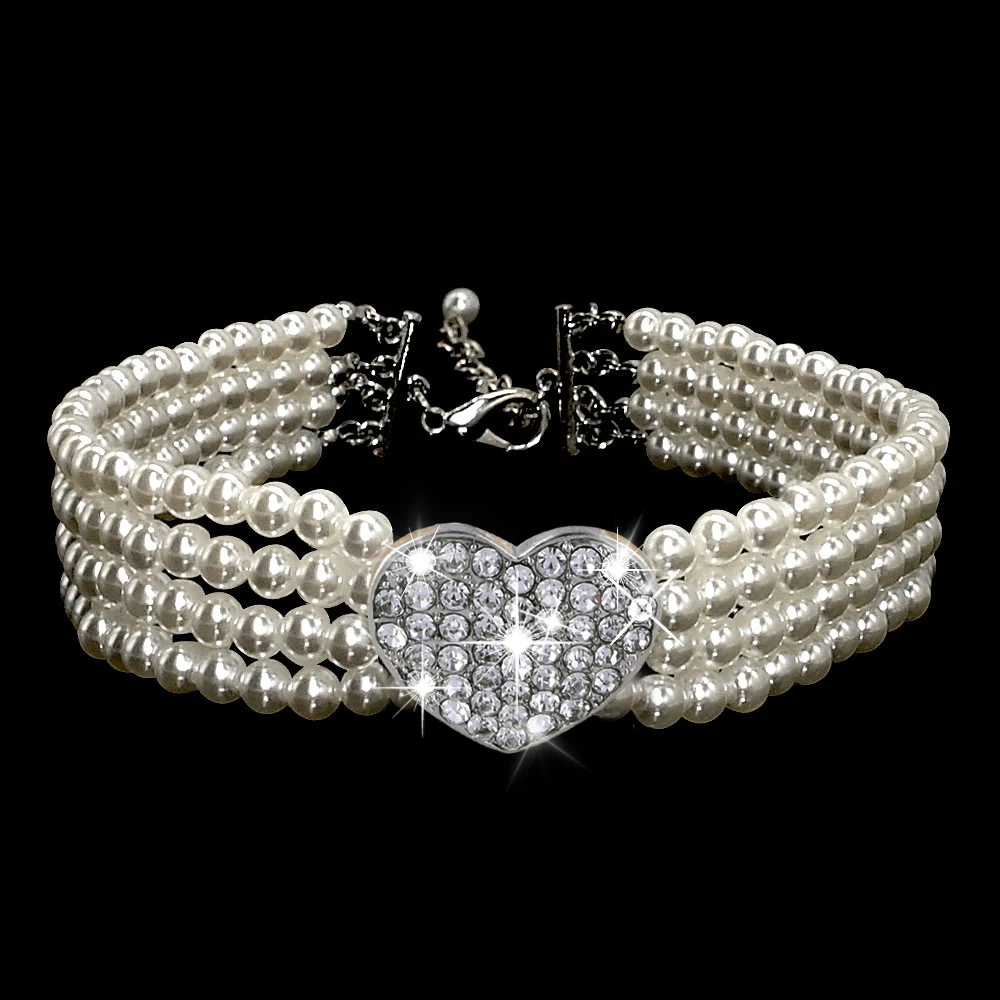 Ошейник для кота вечерние праздничное платье с жемчужинами на воротнике и