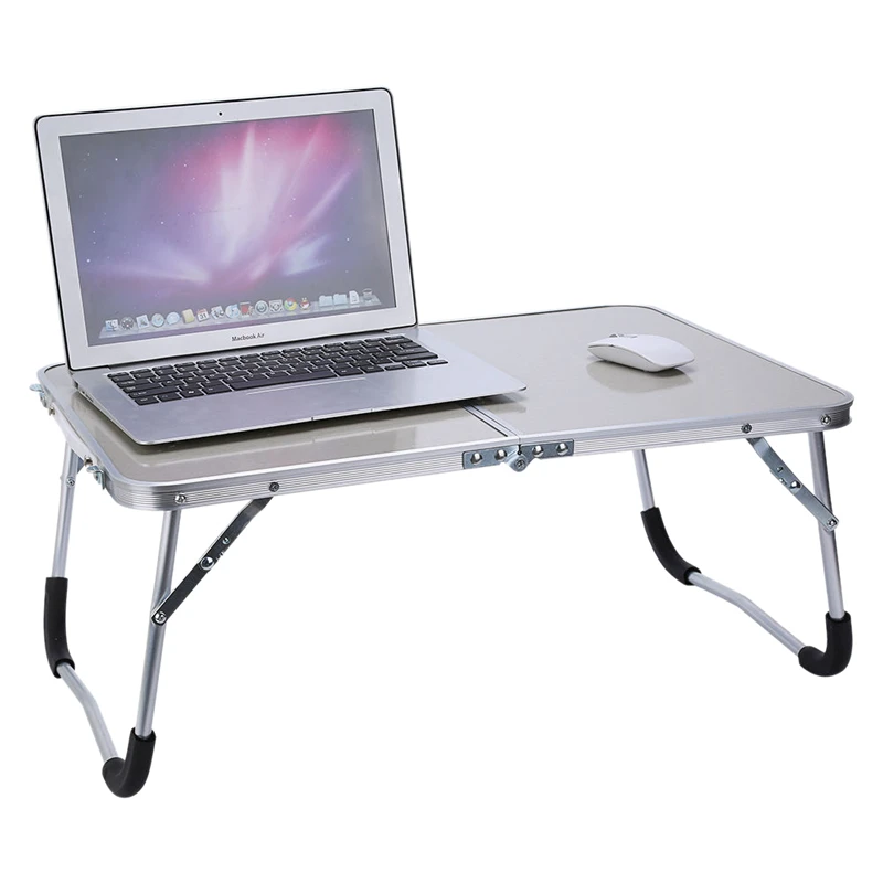 Регулируемая портативная настольная подставка для ноутбука складной компьютерный стол для чтения кровать лоток, белый от AliExpress WW