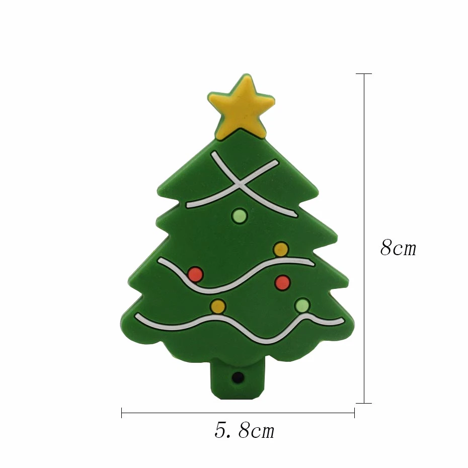 

New 10Pcs Christmas Tree Santa Snowflake Silicone Teether Pendant Accessories DIY Baby Mini Toy Explosion