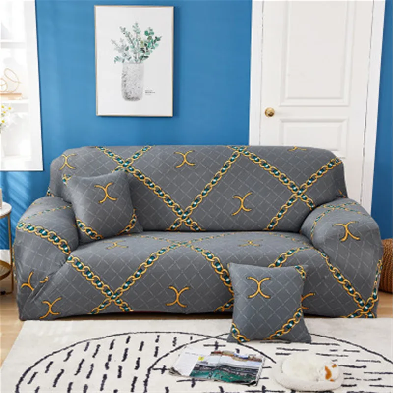 

Fashion Sun Flower Sofa Cover All-inclusive Four Seasons Universal High Elastic 1/2/3/4 Seat Home Decoration Knitted Sofa Cover