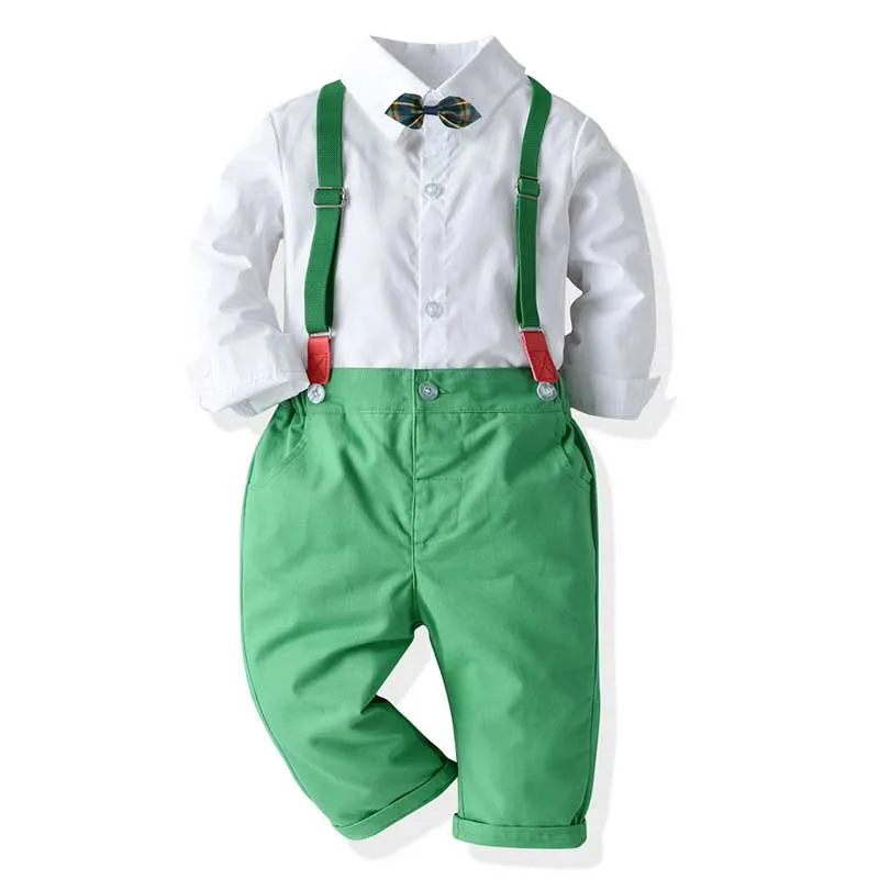 Детский официальный костюм для малышей свадьбы младенца джентльмена наряд