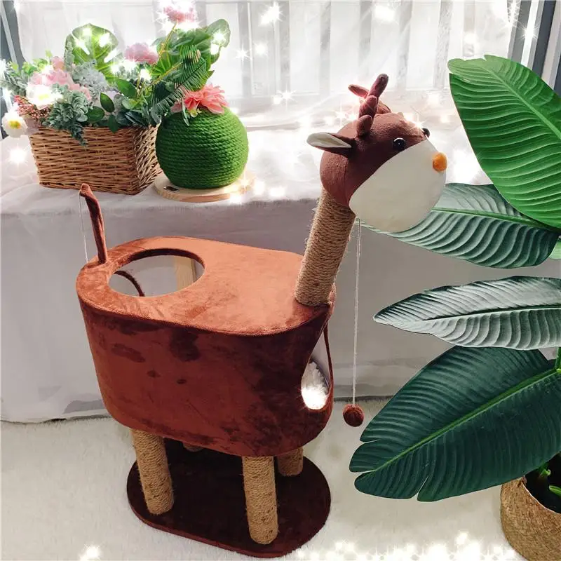 Осенне зимняя креативная рамка для скалолазания жираф кошка игрушка мультяшный