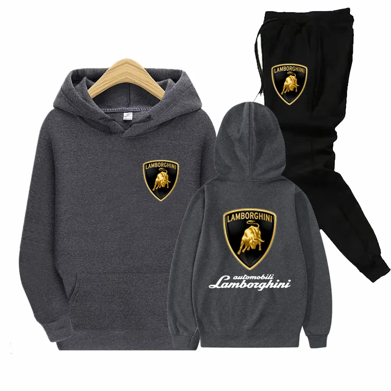 

New 2021 men's spring and autumn pullover sweater suit handsome hooded sweater printing logo handsome logo loose Korean version