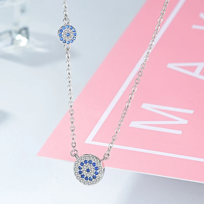 Женское ожерелье с подвеской TONGZHE длинное серебряное из стерлингового серебра 925