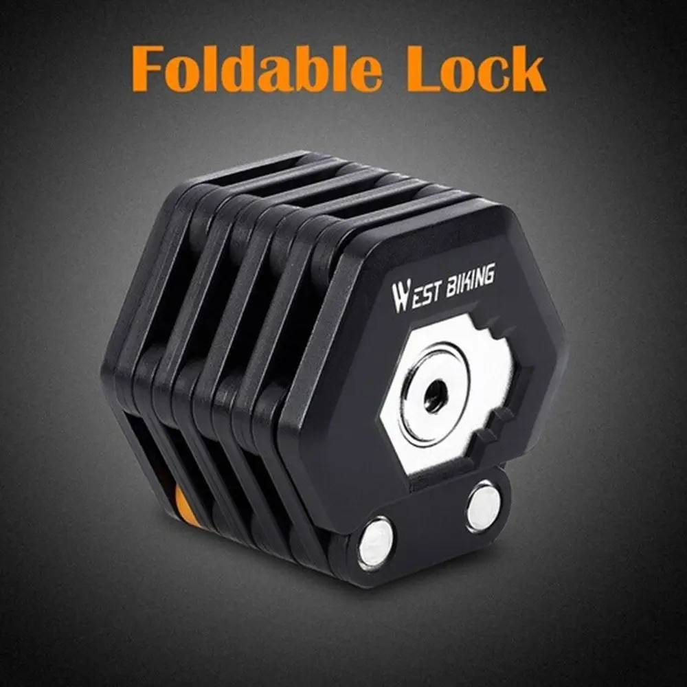 

Universal Chain Lock Keys Safety Alloy Steel Handlebar Portable Helmet Motorcycle Lock Bike Lock Security for WEST BIKING