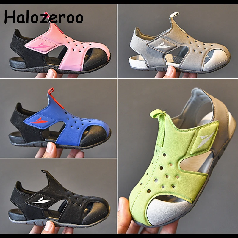 

Summer 2020 Kids Sport Sandals Baby Boys Beach Sandals Children Soft Brand Shoes Toddler Closed Toe Casual Sandals Black Shoes