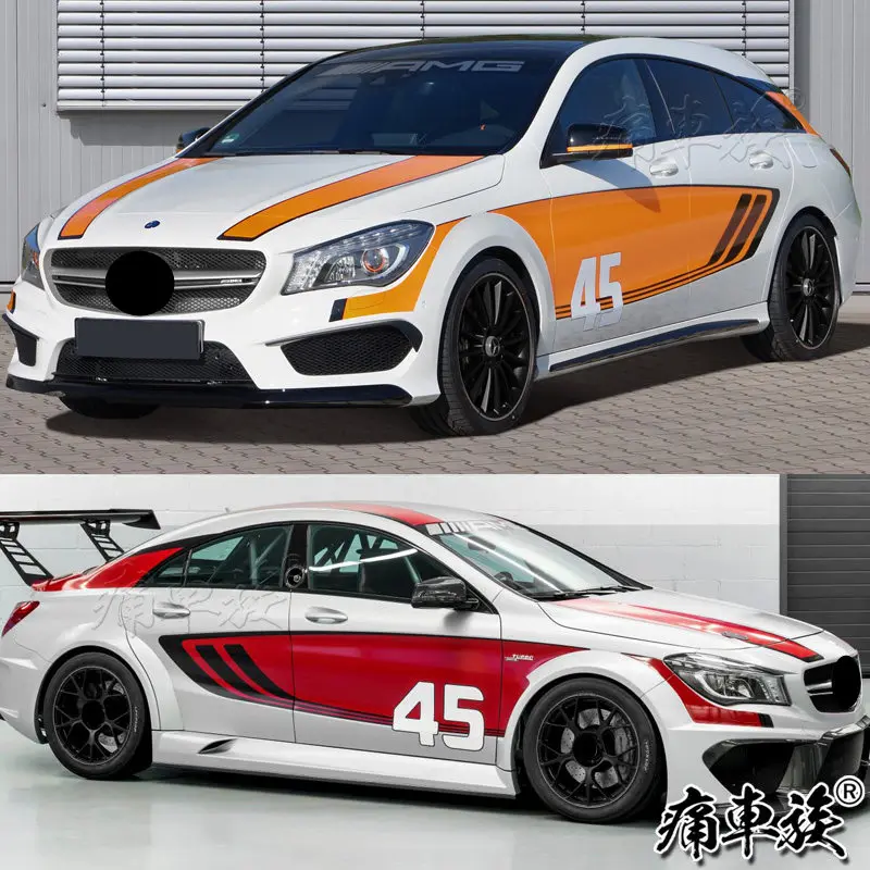 Автомобильные наклейки автомобильные для Mercedes CLA45 модификация кузова CLA гоночные