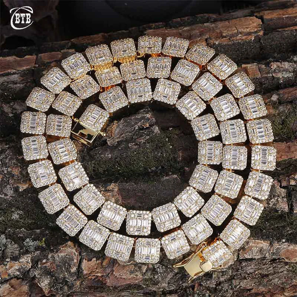 Высокое качество Серебро Золото Цвет Iced Out квадратный AAA кубический цирконовая цепочка роскошные ожерелья хип хоп панковские шармы для мужчин Ювелирные изделия Подарки