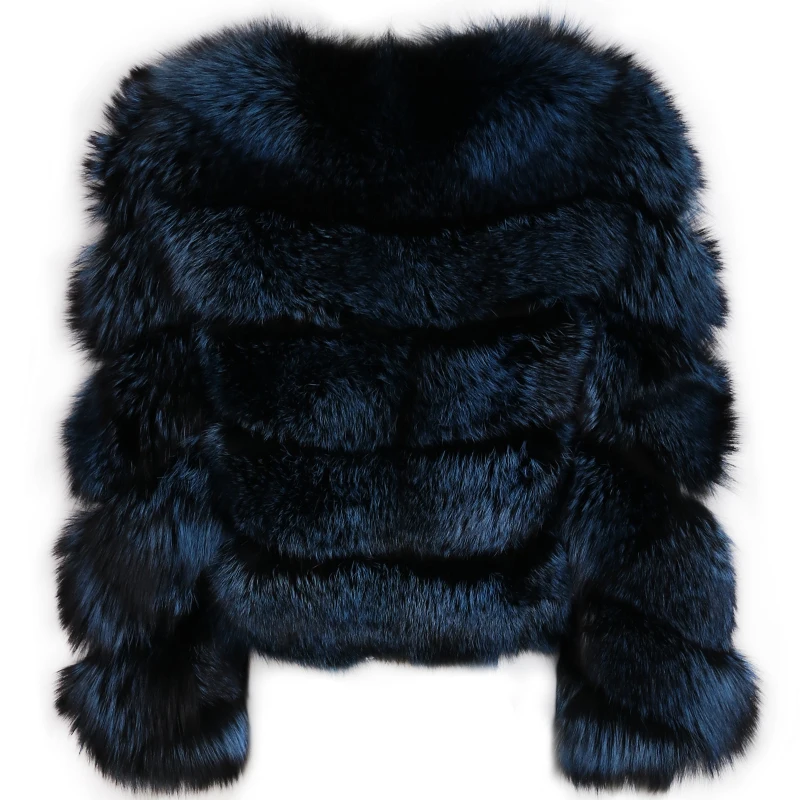 

ladies real women natural fox fur jacket