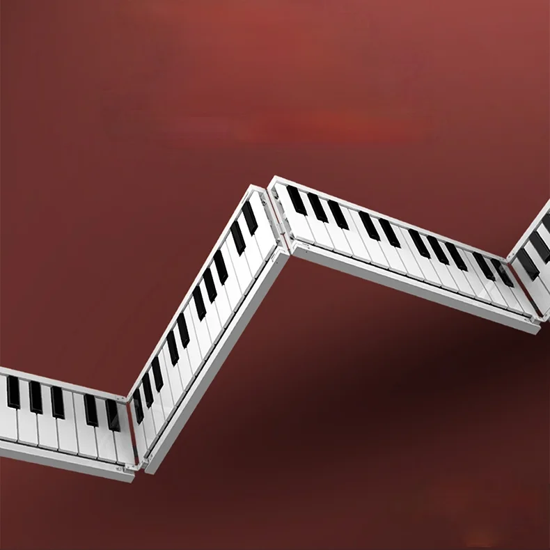 

88 Keys Electronic Keyboard Folding Portable Electronic Organ 49 Keys White Soporte Teclado Piano Musical Instruments EI50EK