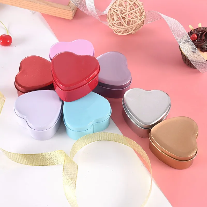 1 шт. металлическая в форме сердца Романтический конфетная коробка шоколада