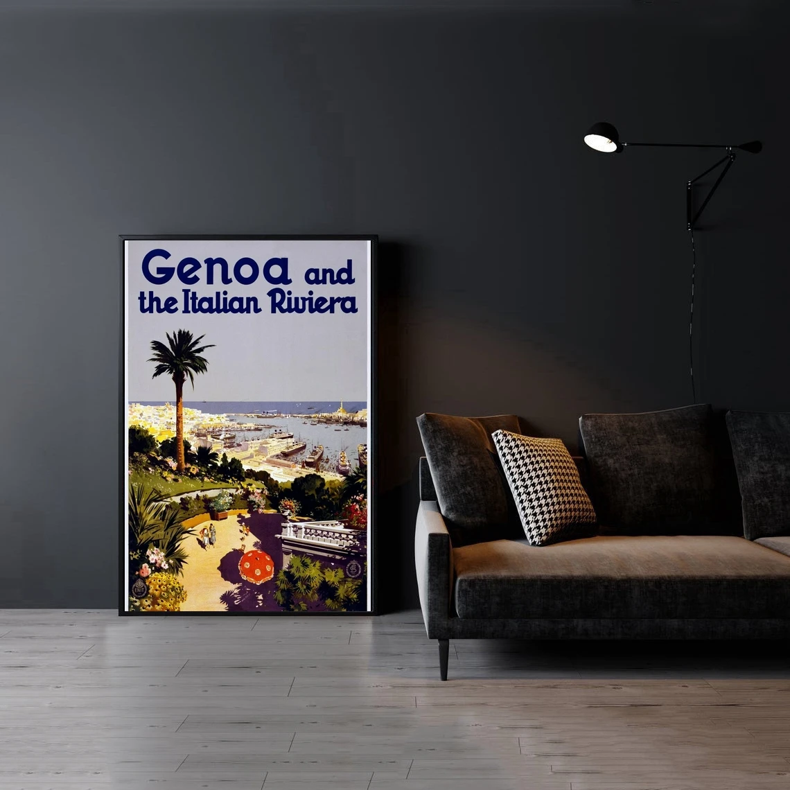 Италия Genoa Riveria итальянские винтажные постеры для путешествий холст печать