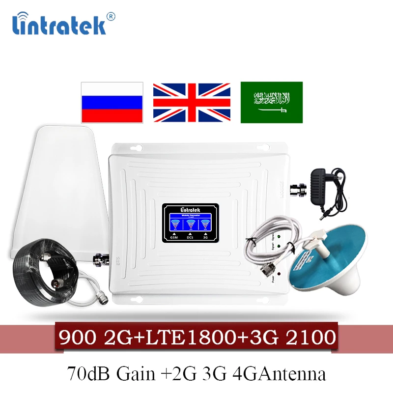 Усилитель мобильного сигнала 4G Великобритания 900 1800 2100 GSM усилитель мобильный