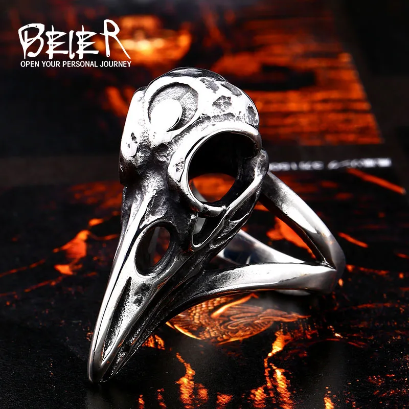 Байер новый магазин 316L нержавеющая сталь Viking череп ворона кольцо классические