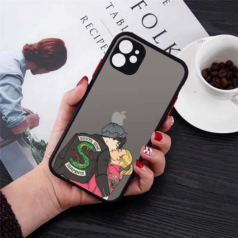 

American TV Riverdale Southside Serpents Phone Case matte transparent For iphone 7 8 11 12 plus mini x xs xr pro max cover