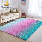 Разноцветный Радужный ковер для гостиной, трендовый ковер бирюзового, голубого, розового цвета для спальни, пастельный коврик