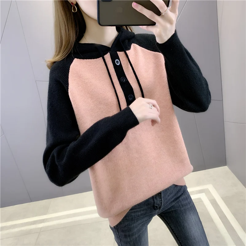 

Room 210615 on the four rows 3 】 to film color matching hooded buttons knitting fleece [1393] 54