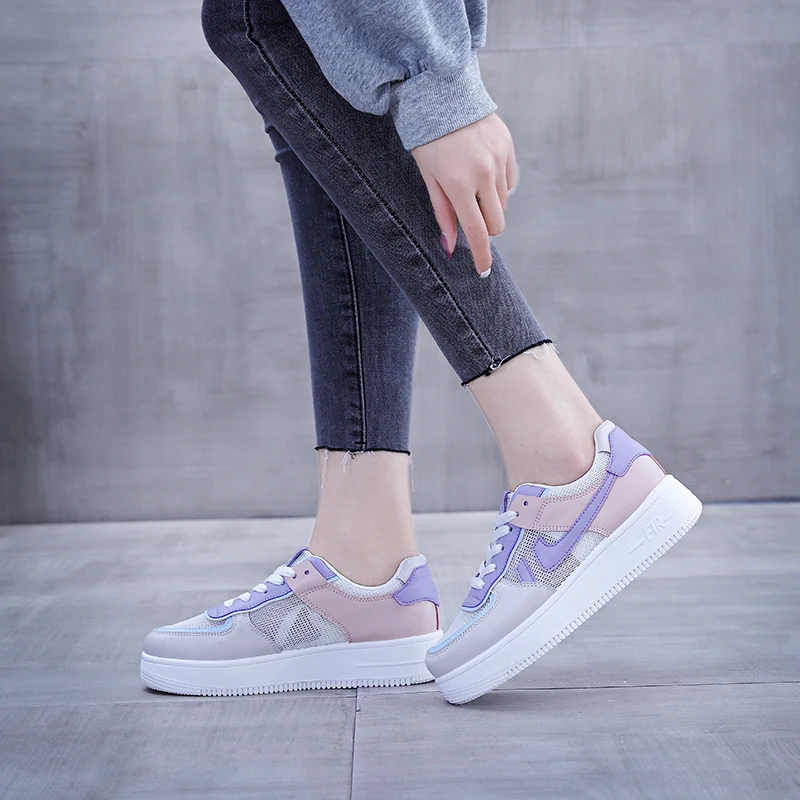 

CRLAYDK Platform Women Sneakers Slip on Leather Breathable Shoes Low top Loafers Increased Ladies Walking Sapatilhas Mulher