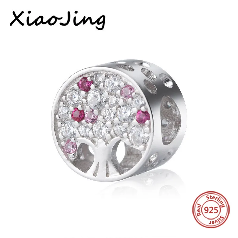 925 пробы серебро дерево жизни амулеты бусины с кубическим цирконием подходят для