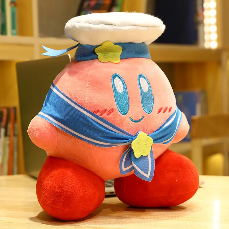32 60cm kawaii kirby plush toy chef strawberry soft stuffed plush dolls anime peripheral game characters pillow kids stuffed toy free global shipping