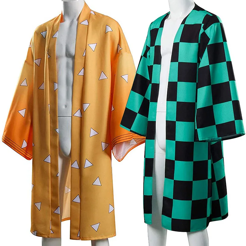 

Demon Slayer Kimetsu No Yaiba Kimono Haori Cloak Cosplay Costume Halloween Adult Child Anime Costumes Cape