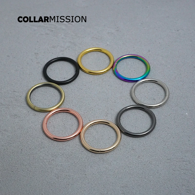 

20pcs/lot Metal buckle for bag cat dog leash 30mm webbing o ring for backpack keychain diy accessory durable hardness 8 colours