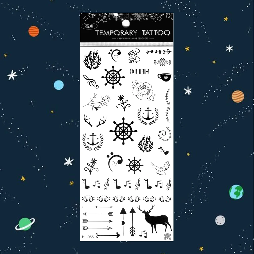 5 шт./лот стрелы поддельные тату Сердце Дети король водонепроницаемый письмо