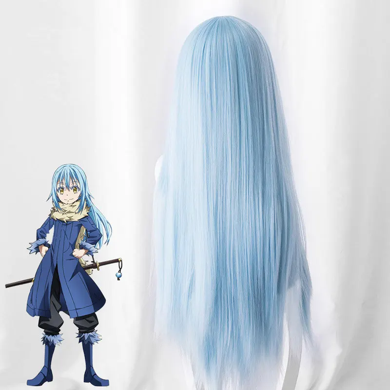 

The Thing About Me Being Reborn As Slime Limlu Long Hair Cos Wig Anime Cosplay Game Fluffy Female Long Straight Hair Wig 70CM