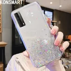 KONSMART для Huawei P smart 2021 роскошный блестящий силиконовый мягкий чехол-накладка Y7A 2020 симпатичный прозрачный защитный чехол из ТПУ для телефона