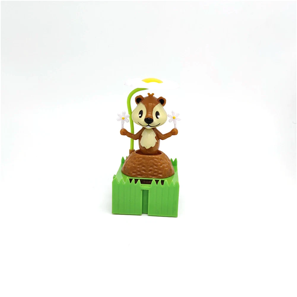 Милый Белка автомобиль Декор солнечной энергии танцы животных танцор качая