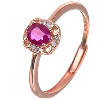 top quality simple bezel setting natural ruby ring wedding ring jewelry full sizes wholesale